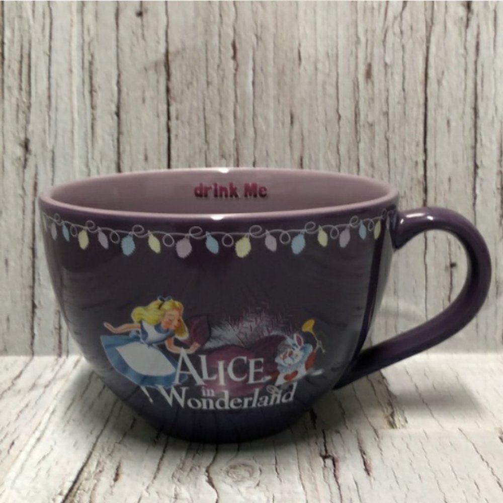 Disney Alice in Wounder Soup Mug or Coffee Hot Cocoa Mug Purple